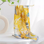 Jardin Floral Silk Square Scarf - Dressed.