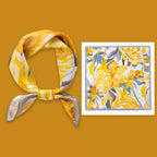 Jardin Floral Silk Square Scarf - Dressed.