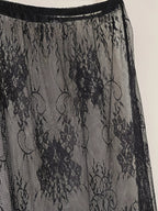 Lace Corset Mini Dress Set with Sheer Overlay - Dressed.