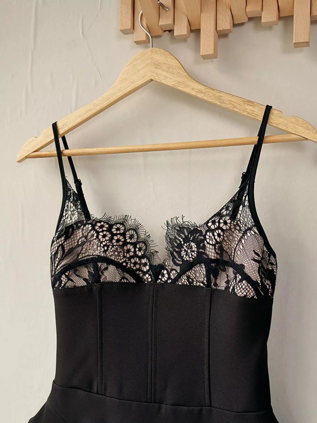 Lace Corset Mini Dress Set with Sheer Overlay - Dressed.