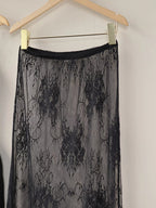 Lace Corset Mini Dress Set with Sheer Overlay - Dressed.