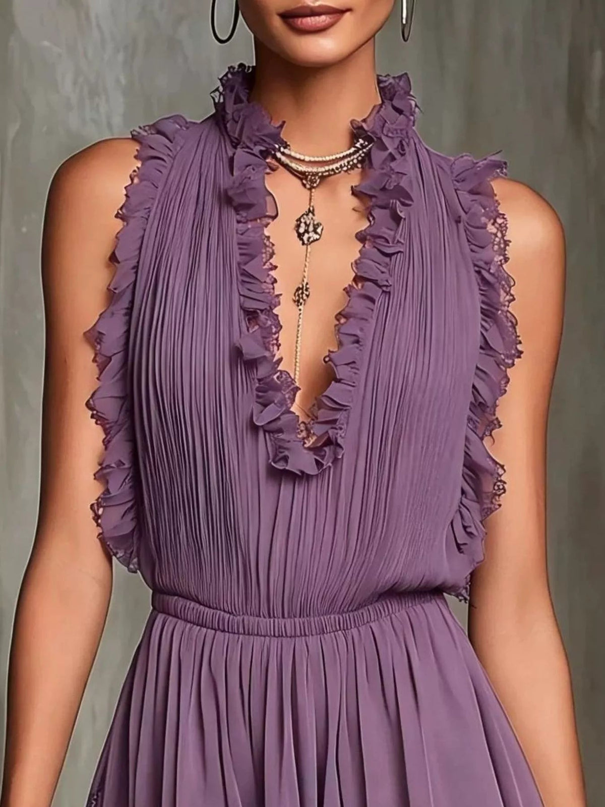Lace Hem Sleeveless Mini Dress — Multiple Colors • Inclusive Sizing | Trendsi - Dressed.