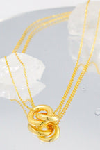 Linked Ring Pendant Chain Necklace - Dressed.