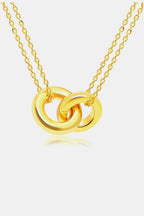 Linked Ring Pendant Chain Necklace - Dressed.