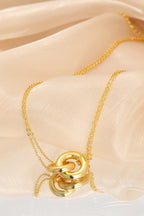 Linked Ring Pendant Chain Necklace - Dressed.