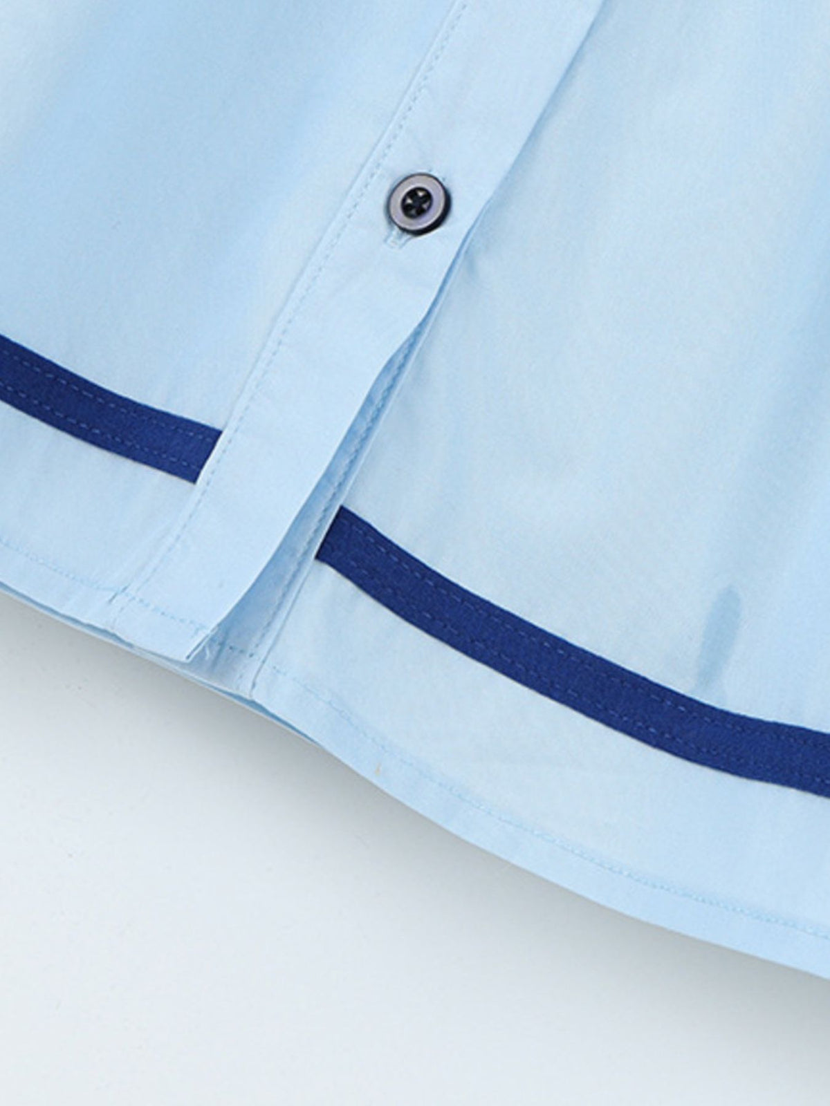 Lucille Bow Button-Front Dress — Sky Blue - Dressed.