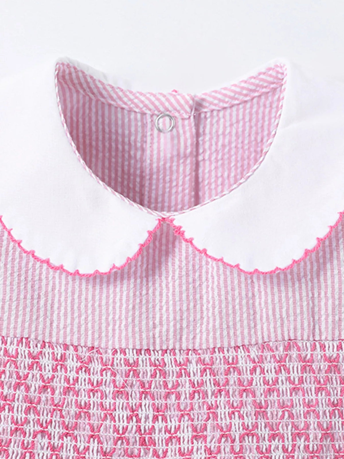 Margaux Smocked Short-Sleeve Dress — Dusty Pink - Dressed.