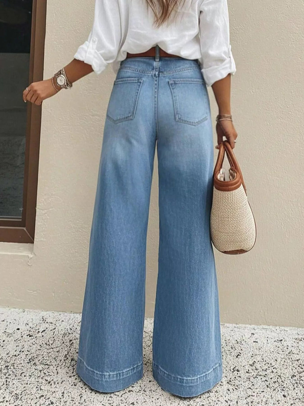 Margot High-Waisted Wide-Leg Jeans - Dressed.