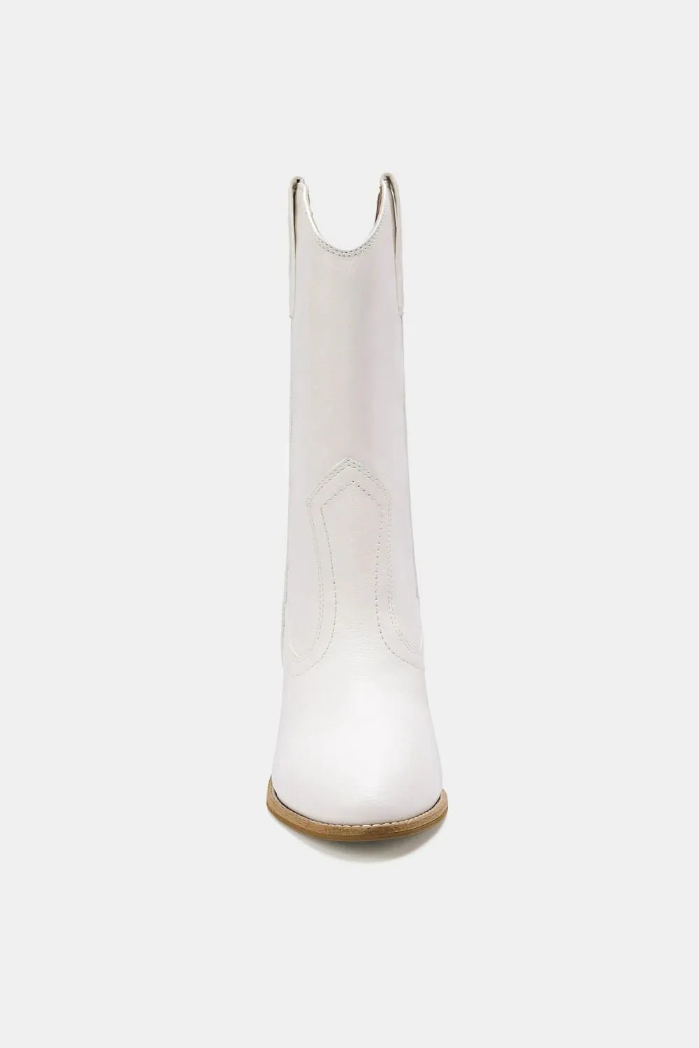 Mariposa Butterfly-Cut Pointed-Toe Boots — White - Dressed.