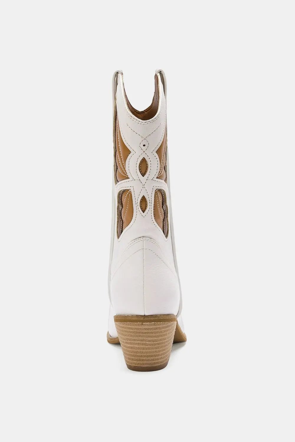 Mariposa Butterfly-Cut Pointed-Toe Boots — White - Dressed.