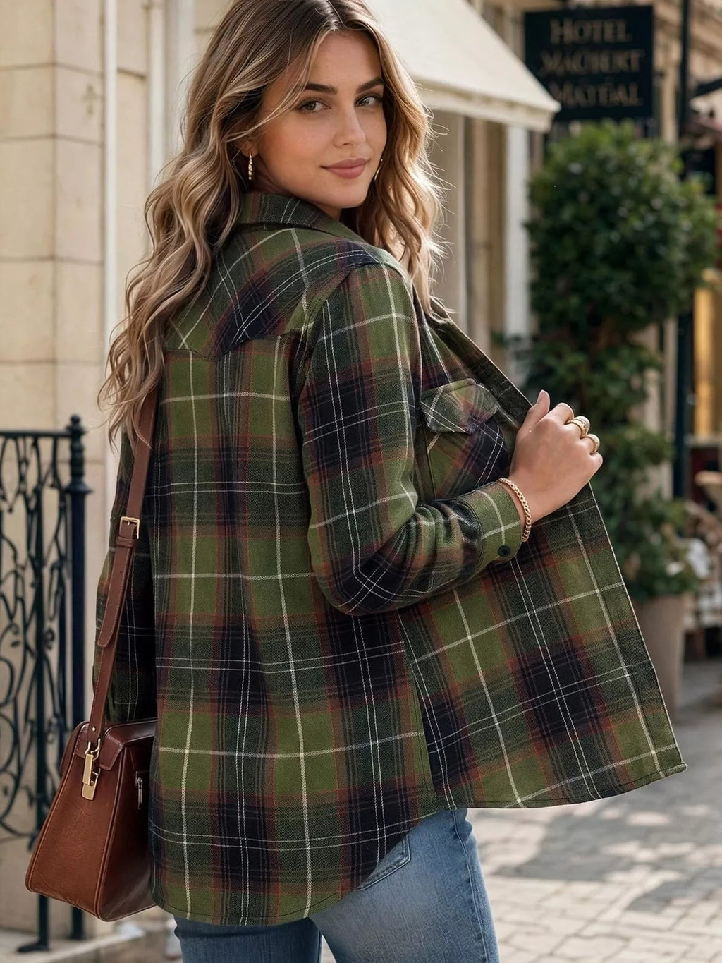 Marlowe Plaid Pocket Button-Down Shirt - Dressed.