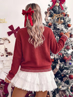 Merry Letter Crew Neck Sweater - Dressed.