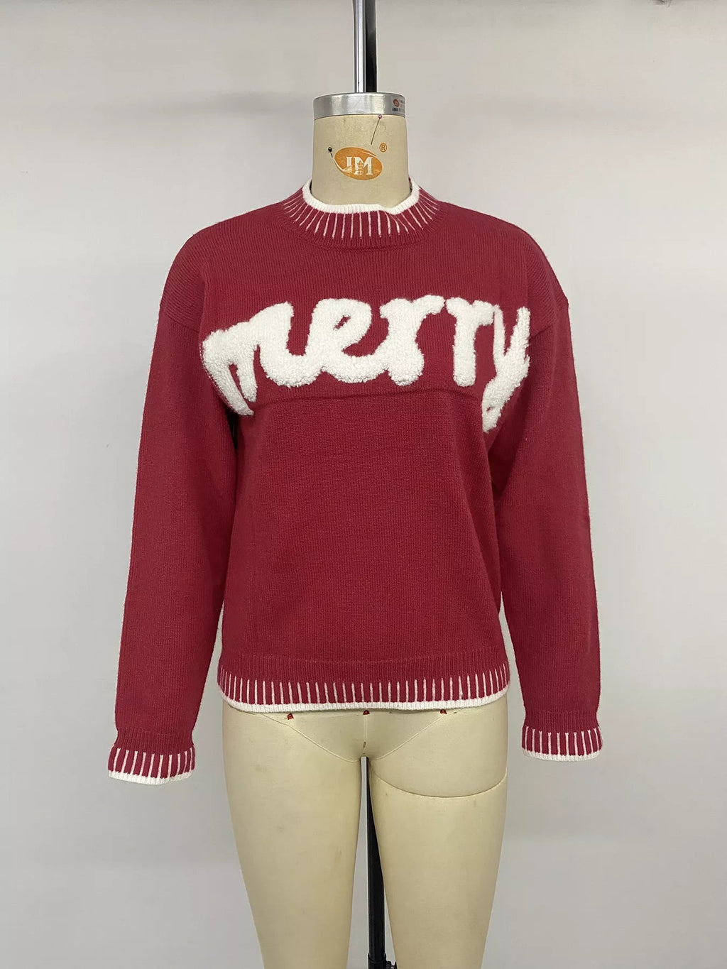 Merry Letter Crew Neck Sweater - Dressed.