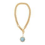 Odyssey Necklace Blue Gold - Dressed.