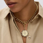 Odyssey Necklace Blue Gold - Dressed.