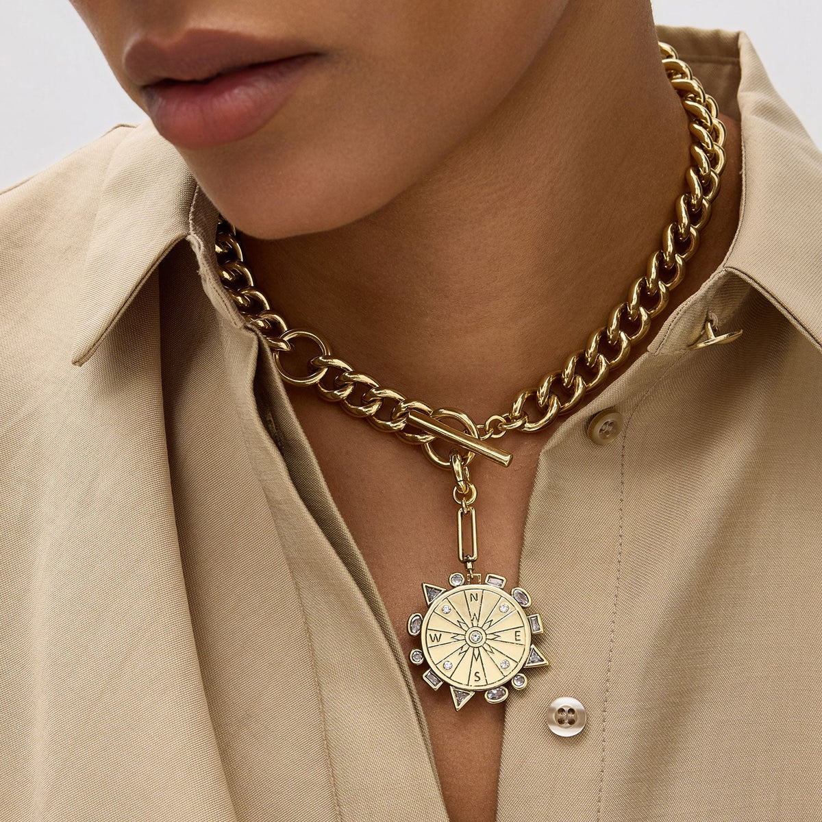 Odyssey Necklace Blue Gold - Dressed.