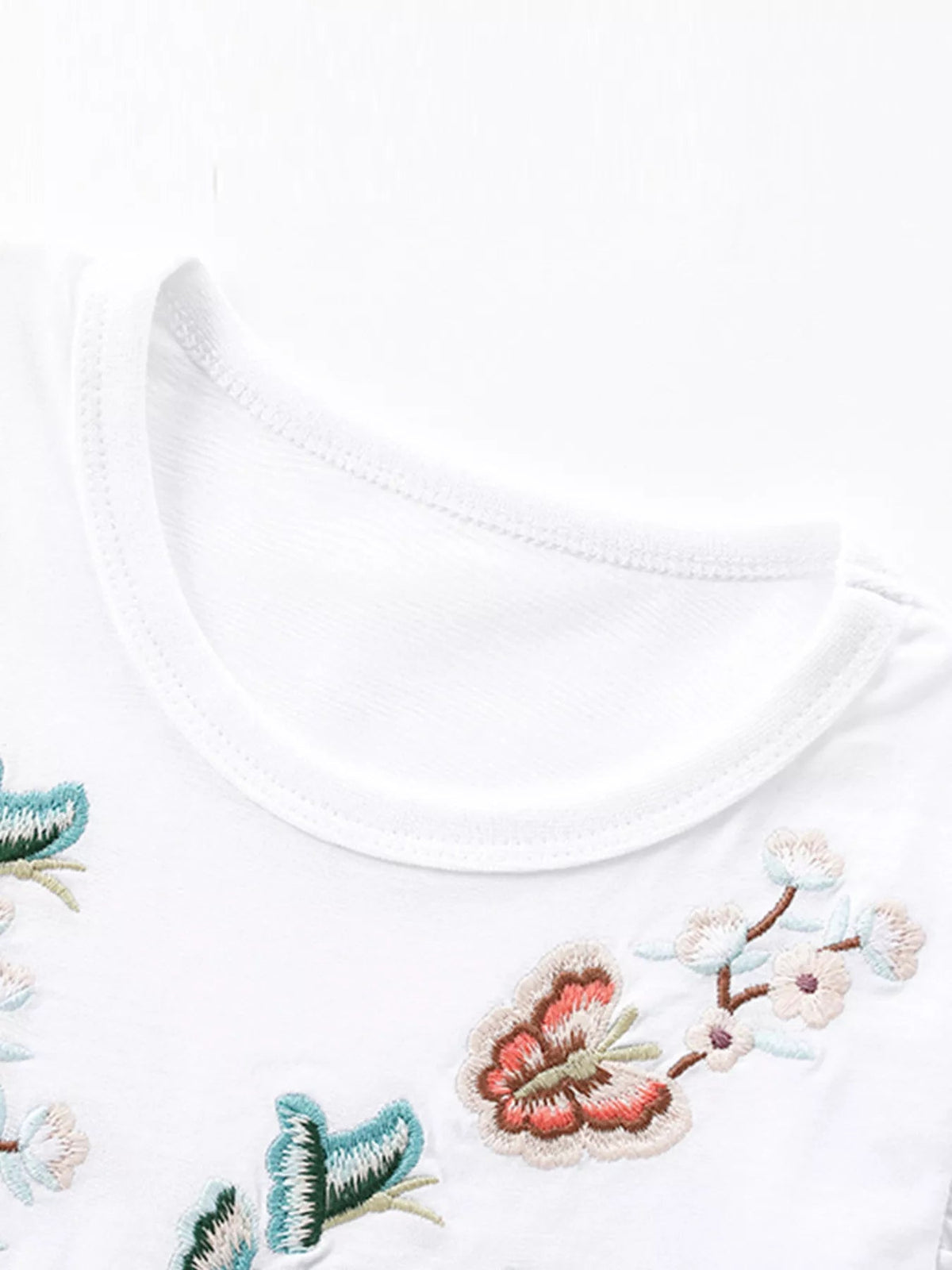 Papillon Butterfly-Embroidered Tulle Dress — White - Dressed.