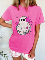 Pink Ghost Graphic Tee - Dressed.
