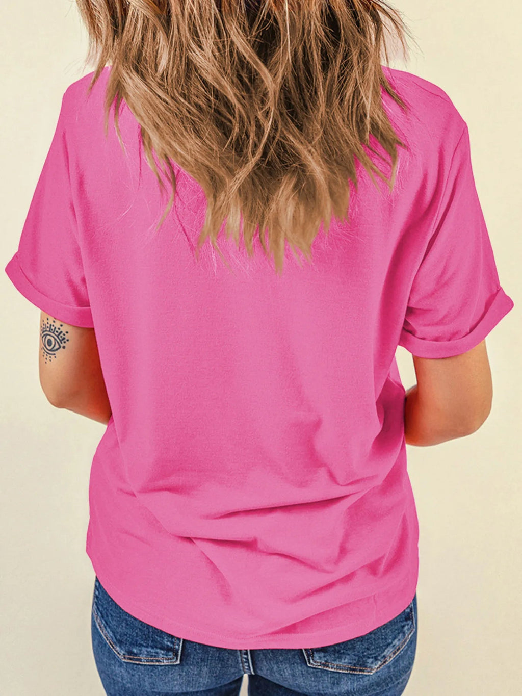 Pink Ghost Graphic Tee - Dressed.
