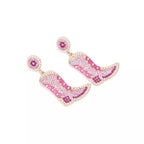 Rodeo Lumière Rhinestone Boot Earrings - Dressed.