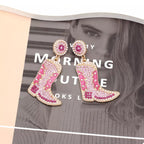Rodeo Lumière Rhinestone Boot Earrings - Dressed.