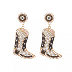 Rodeo Lumière Rhinestone Boot Earrings - Dressed.