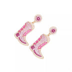 Rodeo Lumière Rhinestone Boot Earrings - Dressed.