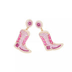Rodeo Lumière Rhinestone Boot Earrings - Dressed.