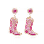 Rodeo Lumière Rhinestone Boot Earrings - Dressed.