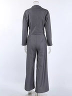 Sienna Draped Crop-Top & Wide-Leg Pant Set - Dressed.