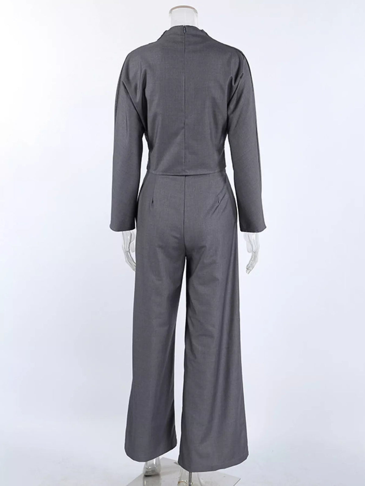 Sienna Draped Crop-Top & Wide-Leg Pant Set - Dressed.