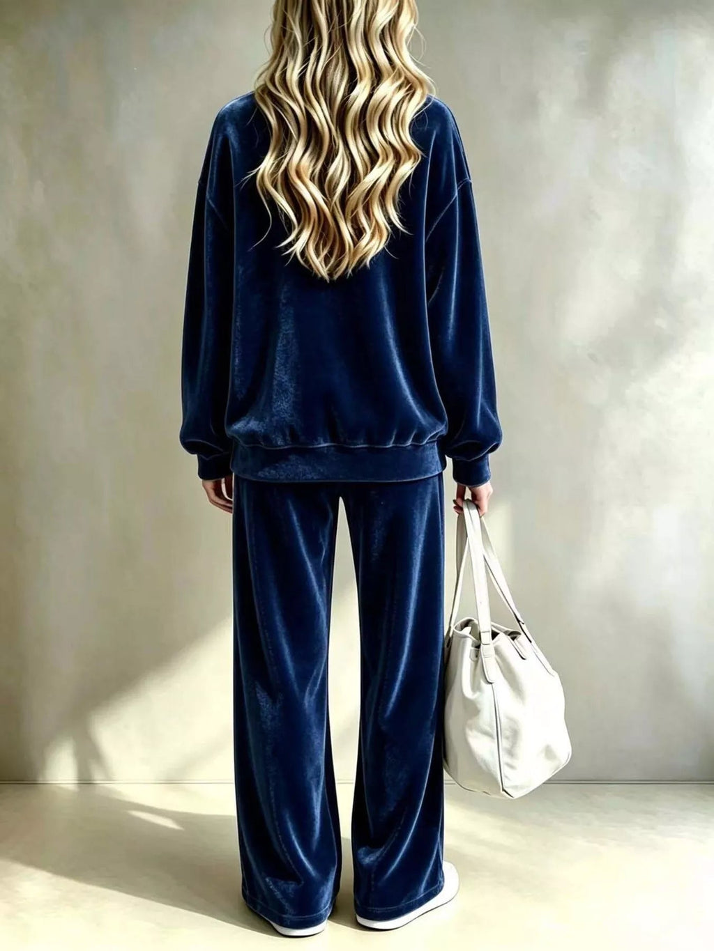 Simone Velvet Wide-Leg Pant Set - Dressed.
