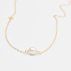 Simple Pearl Necklace - Dressed.