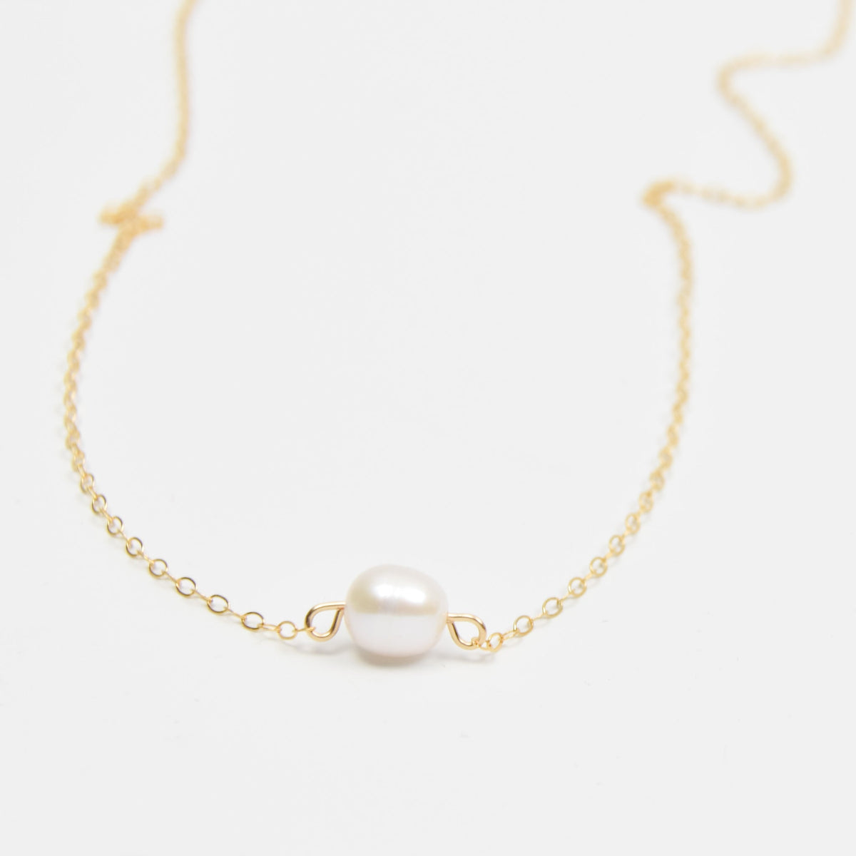 Simple Pearl Necklace - Dressed.