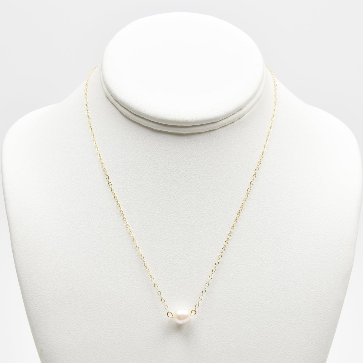 Simple Pearl Necklace - Dressed.