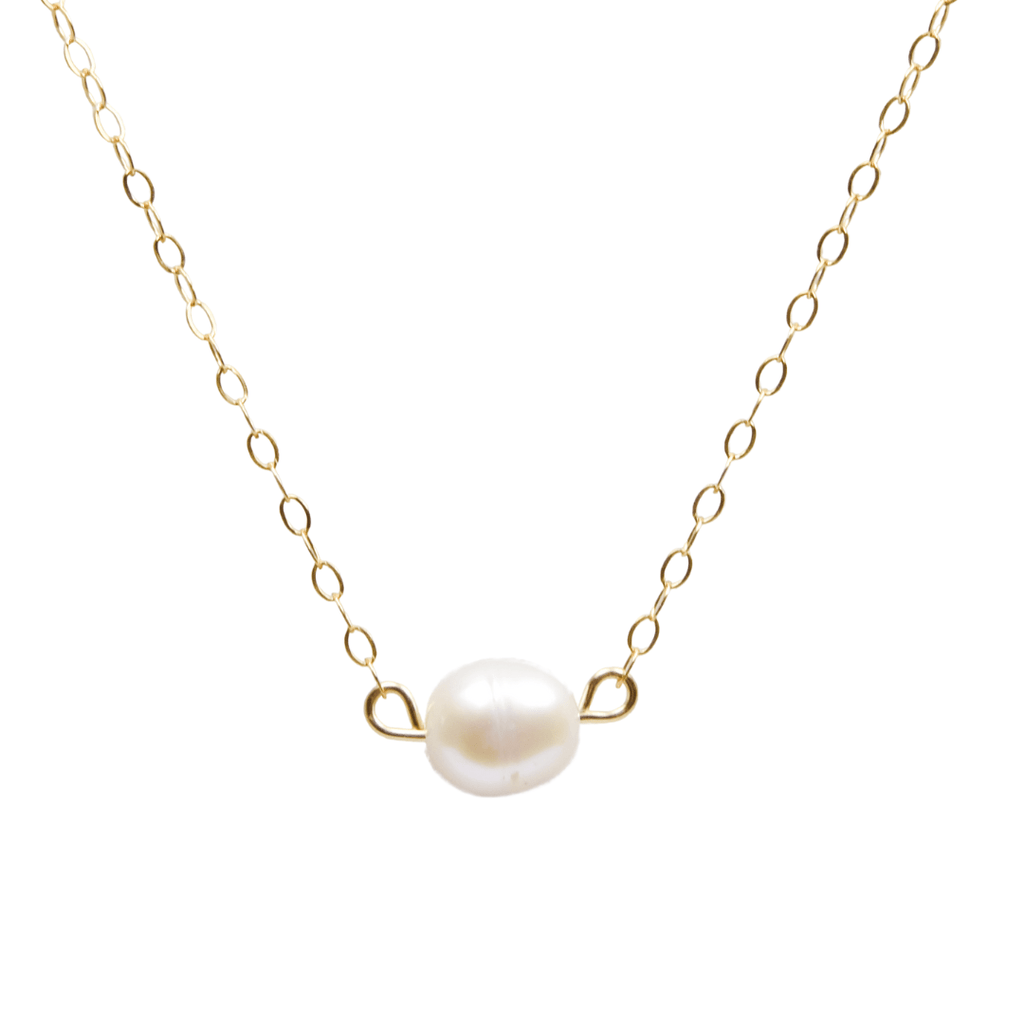 Simple Pearl Necklace - Dressed.