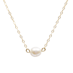 Simple Pearl Necklace - Dressed.