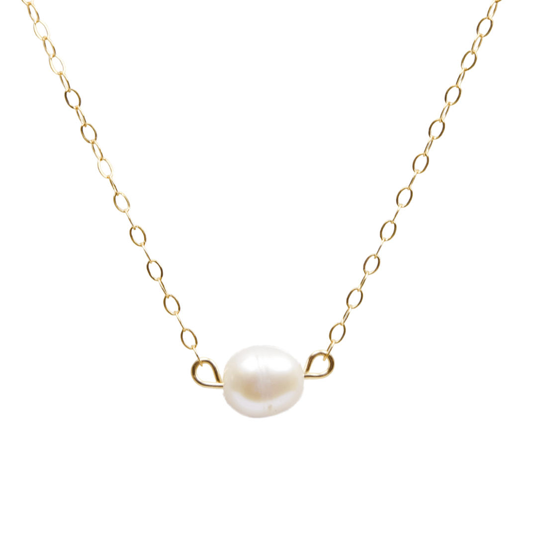 Simple Pearl Necklace - Dressed.