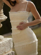 Sloane Tiered Textured Maxi Cami Dress - Dressed.