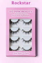 SO PINK BEAUTY Faux Mink Eyelashes 5 Pairs - Dressed.
