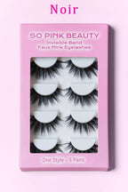SO PINK BEAUTY Faux Mink Eyelashes 5 Pairs - Dressed.