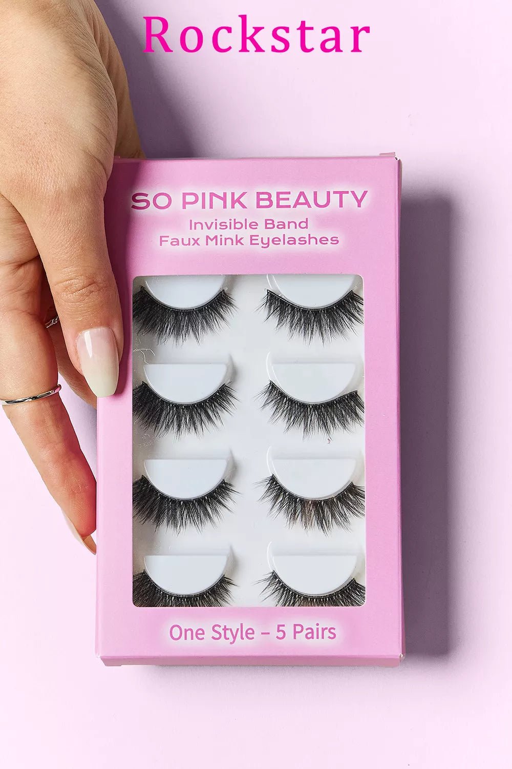 SO PINK BEAUTY Faux Mink Eyelashes 5 Pairs - Dressed.