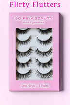 SO PINK BEAUTY Mink Eyelashes 5 Pairs - Dressed.