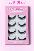 SO PINK BEAUTY Mink Eyelashes 5 Pairs - Dressed.