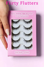 SO PINK BEAUTY Mink Eyelashes 5 Pairs - Dressed.