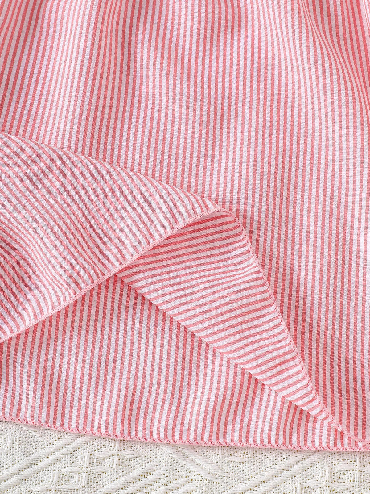 Soleil Embroidered Stripe Ruffle Dress - Dressed.