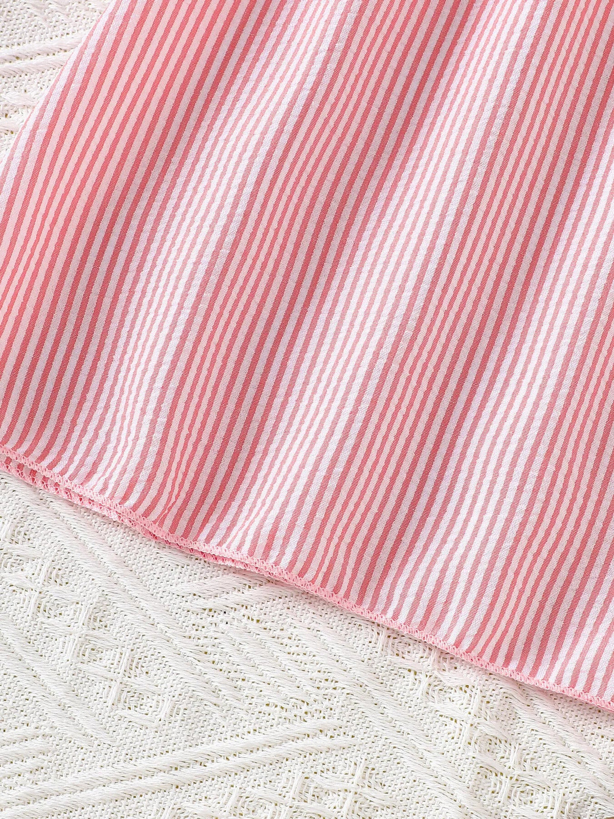 Soleil Embroidered Stripe Ruffle Dress - Dressed.