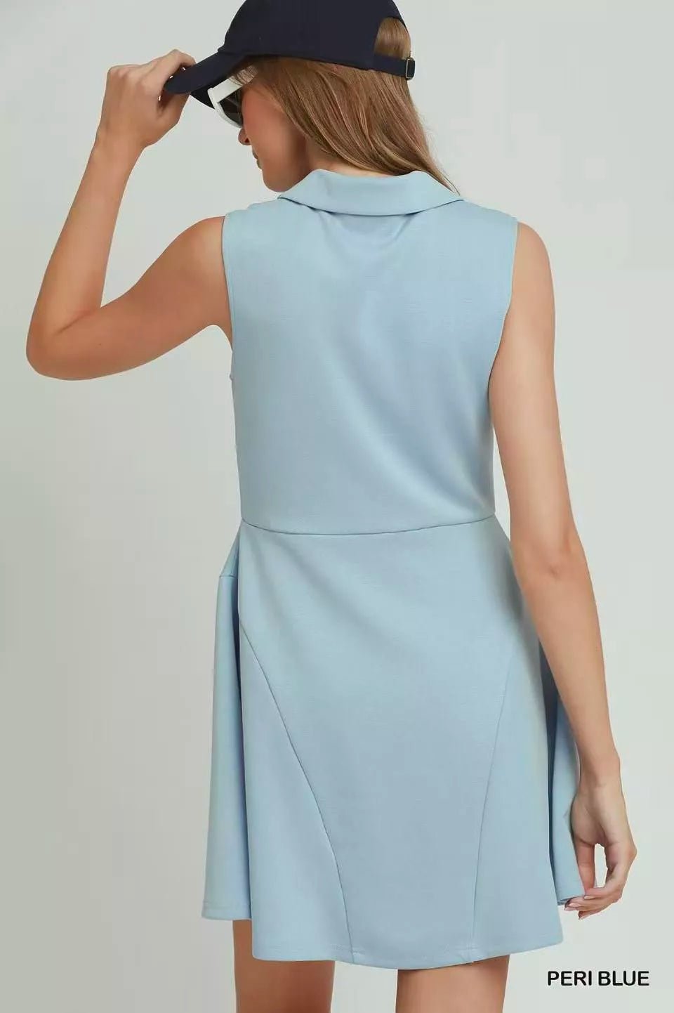 Umgee Collared Quarter Zip Tennis Dress - Dressed.