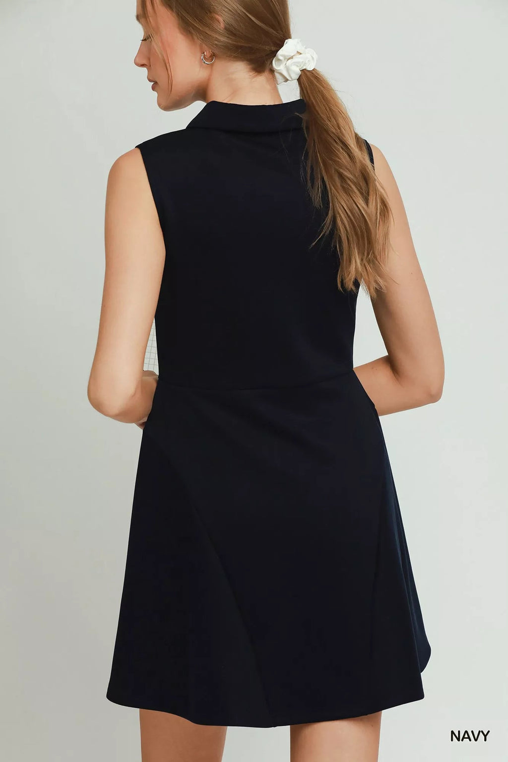 Umgee Collared Quarter Zip Tennis Dress - Dressed.