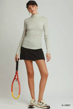 Umgee Long Sleeve Mock Neck Top - Dressed.